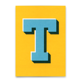 Deli Cards Monogrammkarte "T" | Coole Buchstaben Postkarte