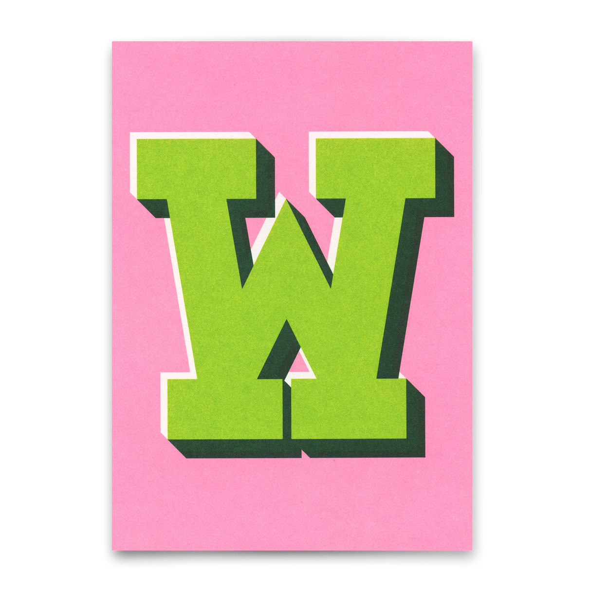 Deli Cards Monogrammkarte "W" | Coole Buchstaben Postkarte