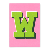 Deli Cards Monogrammkarte "W" | Coole Buchstaben Postkarte