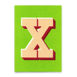 Deli Cards Monogrammkarte "X" | Coole Buchstaben Postkarte