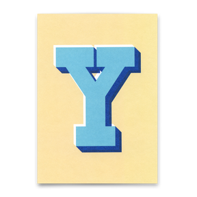 Deli Cards Monogrammkarte "Y" | Coole Buchstaben Postkarte