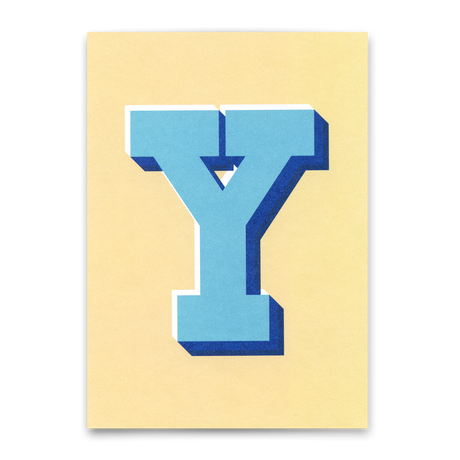 Deli Cards Monogrammkarte "Y" | Coole Buchstaben Postkarte
