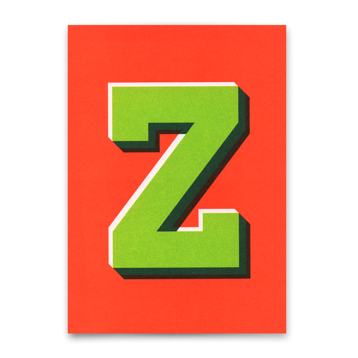 Deli Cards Monogrammkarte "Z" | Coole Buchstaben Postkarte