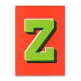 Deli Cards Monogrammkarte "Z" | Coole Buchstaben Postkarte