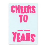 Deli Cards Postkarte "Cheers to X years" | Lustige Karte zum Geburtstag