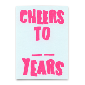 Deli Cards Postkarte "Cheers to X years" | Lustige Karte zum Geburtstag