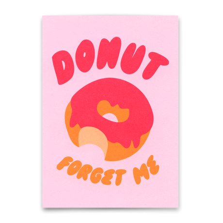 Deli Cards Postkarte "Donut forget me" | Lustige Karte mit Spruch