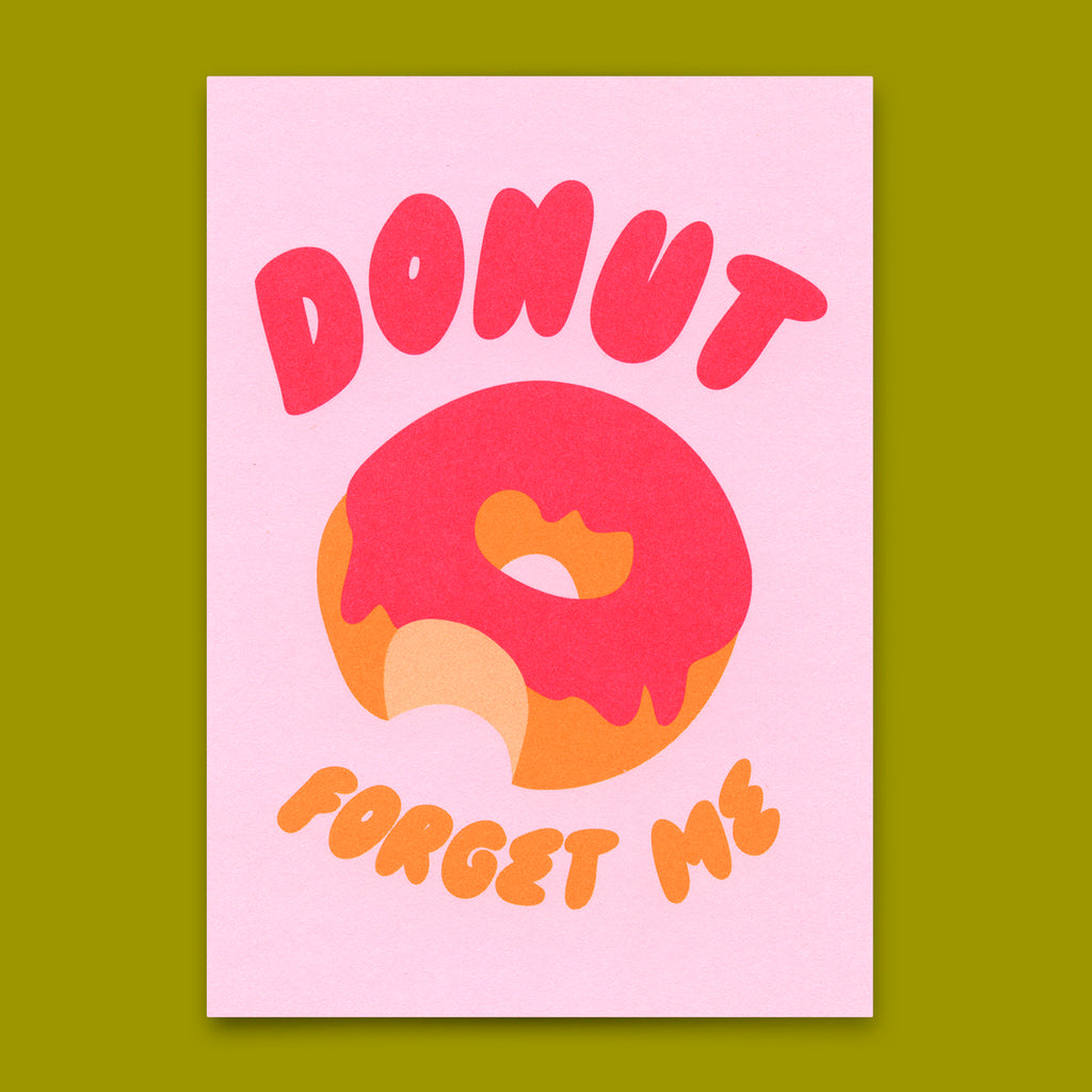 Deli Cards Postkarte "Donut forget me" | Lustige Karte mit Spruch