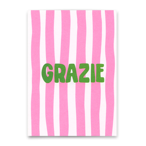 Deli Cards Postkarte "Grazie" | Schöne Karte zum Dankesagen