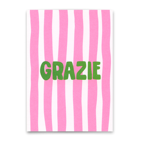 Deli Cards Postkarte "Grazie" | Schöne Karte zum Dankesagen