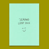 Deli Cards Postkarte "Jemand liebt dich" | Schöne Karte mit Spruch