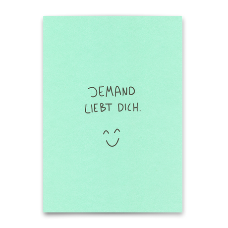 Deli Cards Postkarte "Jemand liebt dich" | Schöne Karte mit Spruch