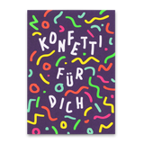 Deli Cards Postkarte "Konfetti für dich" | Coole Karte zum Geburtstag