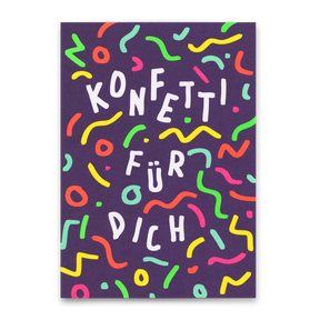Deli Cards Postkarte "Konfetti für dich" | Coole Karte zum Geburtstag