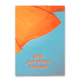 Deli Cards Postkarte "Girls just wanna have sun" | Lustige Karte mit Spruch