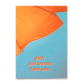 Deli Cards Postkarte "Girls just wanna have sun" | Lustige Karte mit Spruch