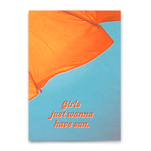 Deli Cards Postkarte "Girls just wanna have sun" | Lustige Karte mit Spruch