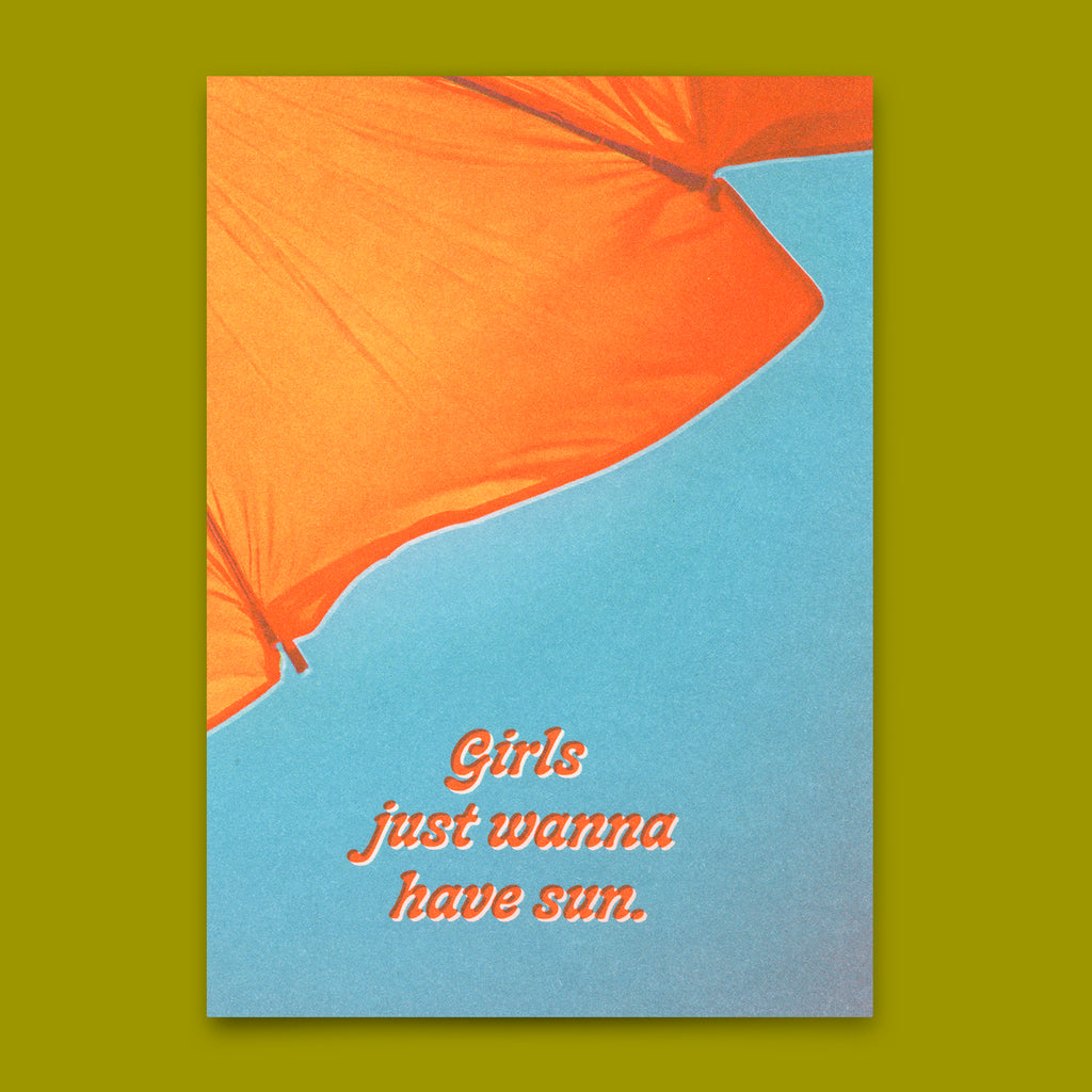 Deli Cards Postkarte "Girls just wanna have sun" | Lustige Karte mit Spruch