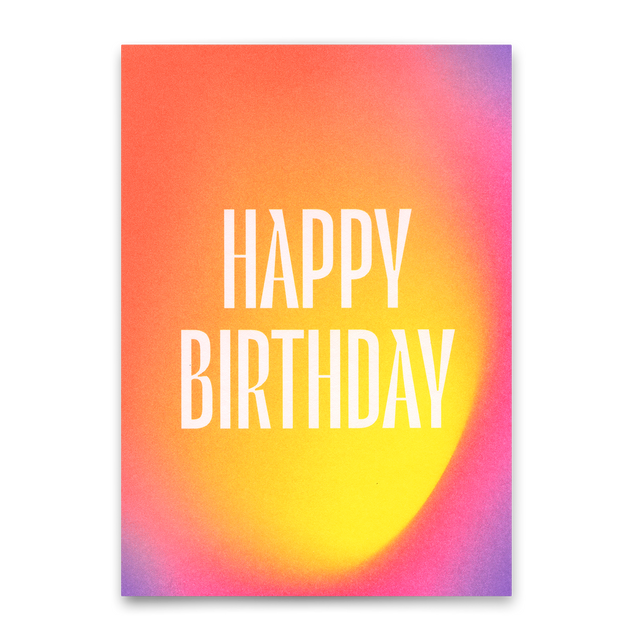 Deli Cards Postkarte "Happy Birthday Gradient" | Schöne Karte zum Geburtstag