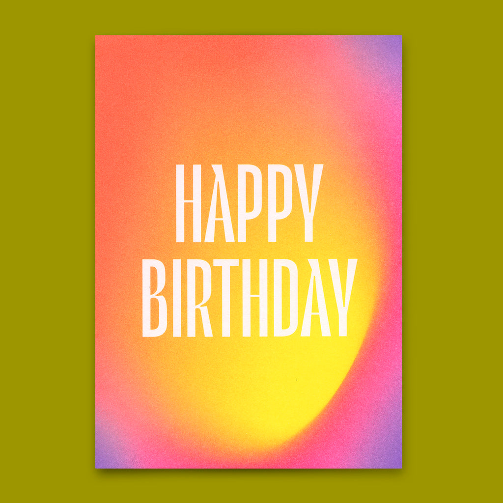 Deli Cards Postkarte "Happy Birthday Gradient" | Schöne Karte zum Geburtstag