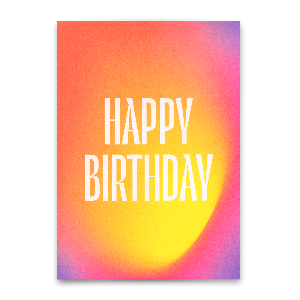 Deli Cards Postkarte "Happy Birthday Gradient" | Schöne Karte zum Geburtstag