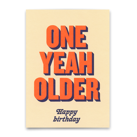 Deli Cards Postkarte "One yeah older" | Lustige Karte zum Geburtstag