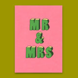 Deli Cards Postkarte "Mr & Mrs 3D-Typo" | Coole Karte zur Hochzeit