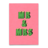 Deli Cards Postkarte "Mr & Mrs 3D-Typo" | Coole Karte zur Hochzeit
