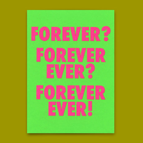 Deli Cards Postkarte "For ever & ever" | Besondere Karte für Verliebte
