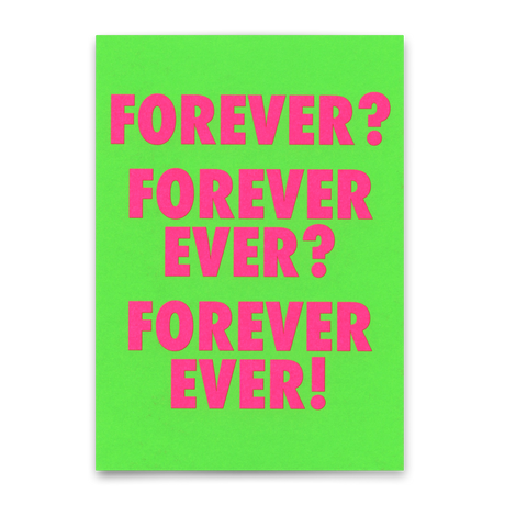 Deli Cards Postkarte "For ever & ever" | Besondere Karte für Verliebte