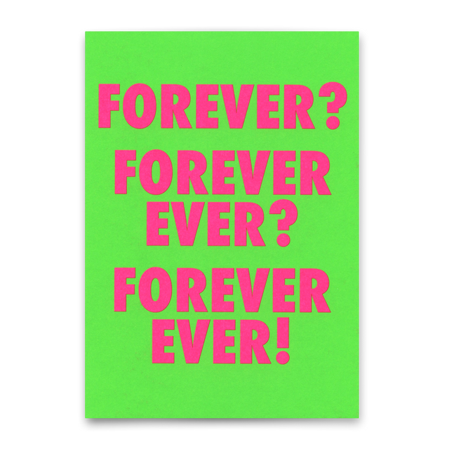 Deli Cards Postkarte "For ever & ever" | Besondere Karte für Verliebte