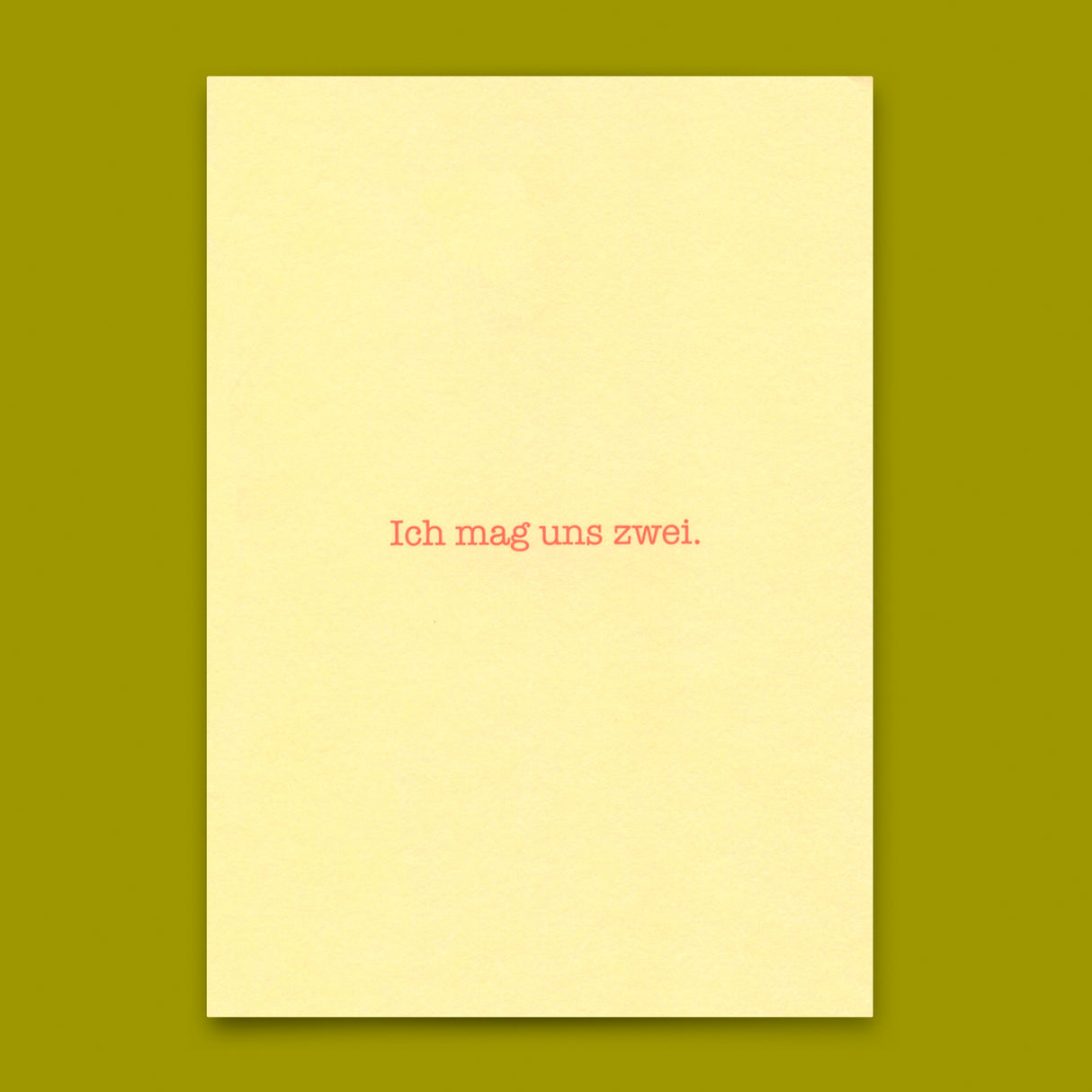 Deli Cards Postkarte "Ich mag uns zwei" | Lustige Karte für Verliebte