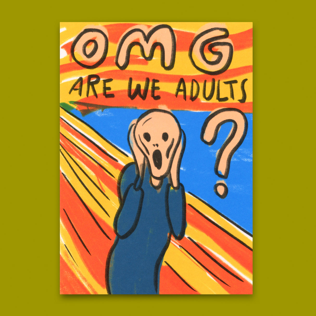 Deli Cards Postkarte "OMG – are we adults" | Lustige Karte zum Geburtstag