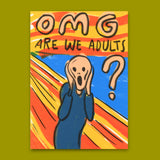 Deli Cards Postkarte "OMG – are we adults" | Lustige Karte zum Geburtstag
