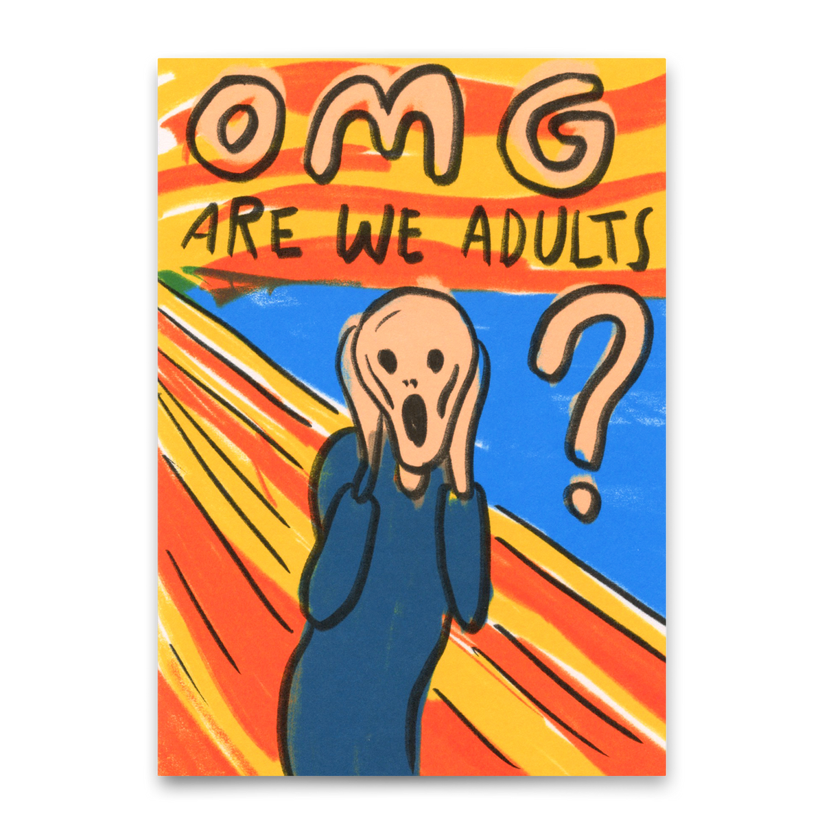 Deli Cards Postkarte "OMG – are we adults" | Lustige Karte zum Geburtstag