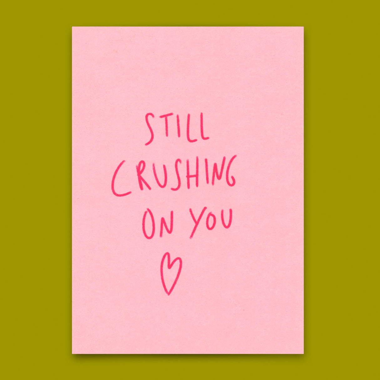 Deli Cards Postkarte "Still crushing on you" | Besondere Karte für Verliebte