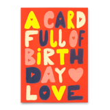 Deli Cards Postkarte "Birthday love" | Schöne Karte mit Spruch zum Geburtstag