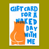 Deli Cards Postkarte "Naked day" | Lustige Gutschein-Karte für jeden Anlass