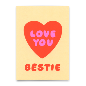 Deli Cards Postkarte "Love you, Bestie" | Schöne Freundschafts-Karte