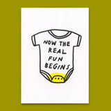 Deli Cards Postkarte "The real fun" | Lustige Karte zum Geburtstag