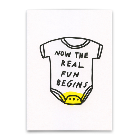Deli Cards Postkarte "The real fun" | Lustige Karte zum Geburtstag