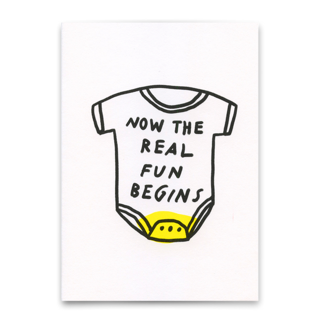 Deli Cards Postkarte "The real fun" | Lustige Karte zum Geburtstag