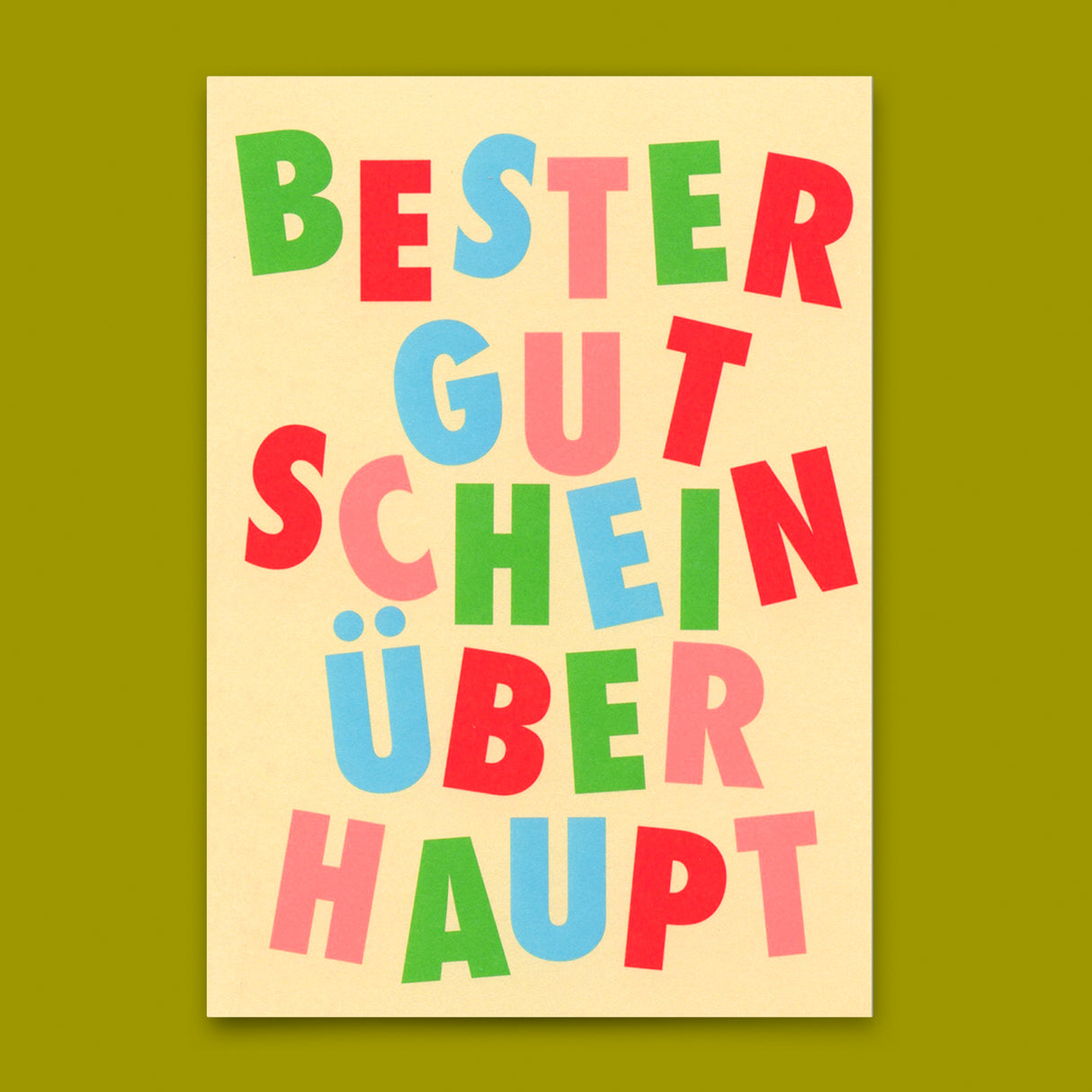 Deli Cards Postkarte "Bester Gutschein überhaupt" | Lustige Gutschein-Karte