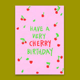 Deli Cards Postkarte "Very cherry birthday" | Coole Karte zum Geburtstag