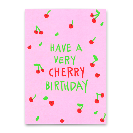 Deli Cards Postkarte "Very cherry birthday" | Coole Karte zum Geburtstag