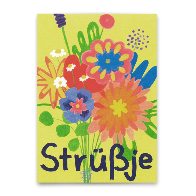 Deli Cards Postkarte "Strüßje" | Schöne Karte für jeden Anlass