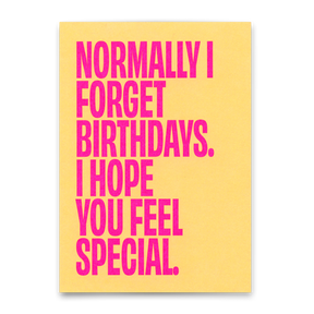 Deli Cards Postkarte "Normally I forget birthdays" | Lustige Karte zum Geburtstag