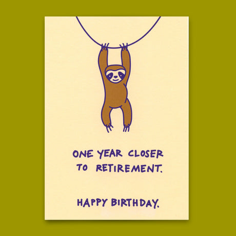 Deli Cards Postkarte "Closer to retirement" | Lustige Karte zum Geburtstag