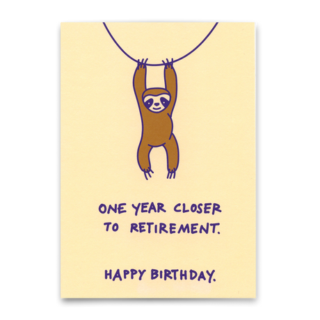 Deli Cards Postkarte "Closer to retirement" | Lustige Karte zum Geburtstag