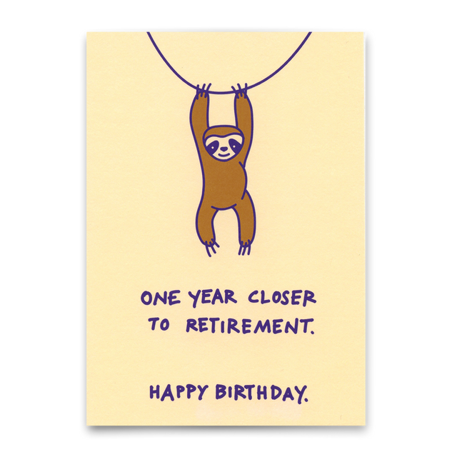 Deli Cards Postkarte "Closer to retirement" | Lustige Karte zum Geburtstag